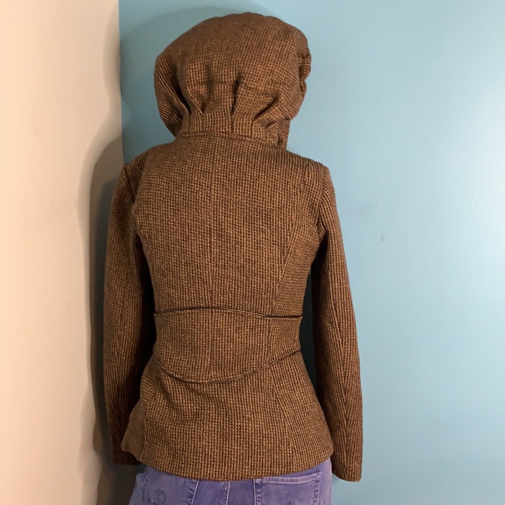 Zara’s Basic Wool Blend Wrap Collar With Hood Coat - image 2